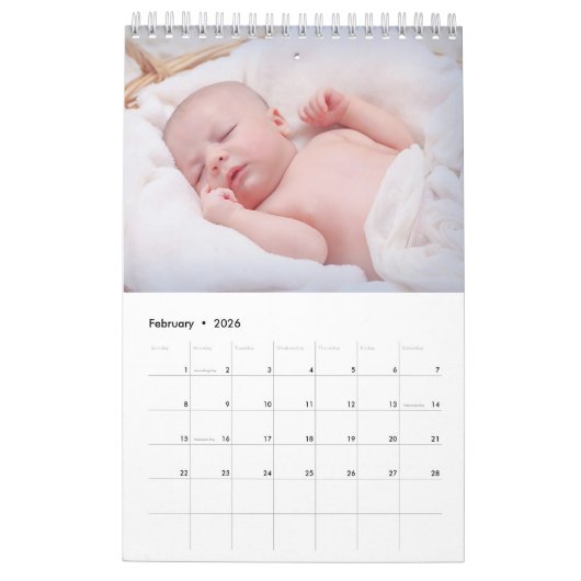 Creëer Uw eigen Baby Foto's 2025 Kalender (Feb 2026)