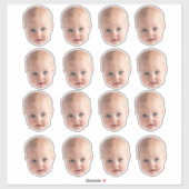 Creëer uw eigen Baby gezicht Sticker (Vel)