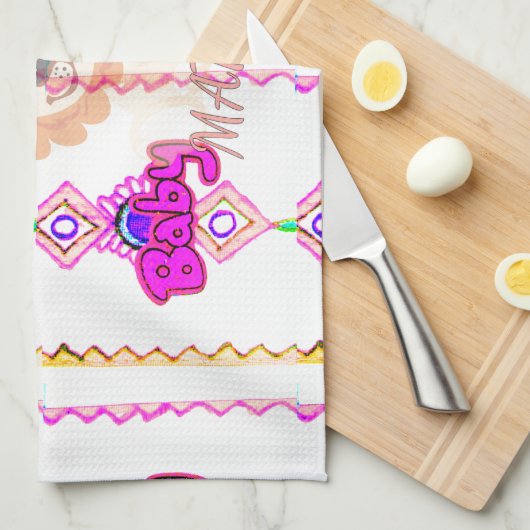 Creëer uw eigen Baby met een tekstontwerp voor lio Theedoek (Quarter Fold)