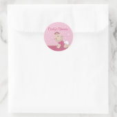 Creëer uw eigen baby shower ronde sticker (Tas)