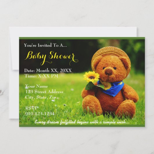 Creëer Uw eigen Baby shower Uitnodiging (Voorkant)