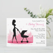 Creëer Uw eigen Baby shower Uitnodiging (Staand voorkant)