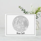 Creëer Uw Eigen Baby shower Uitnodiging (Staand voorkant)