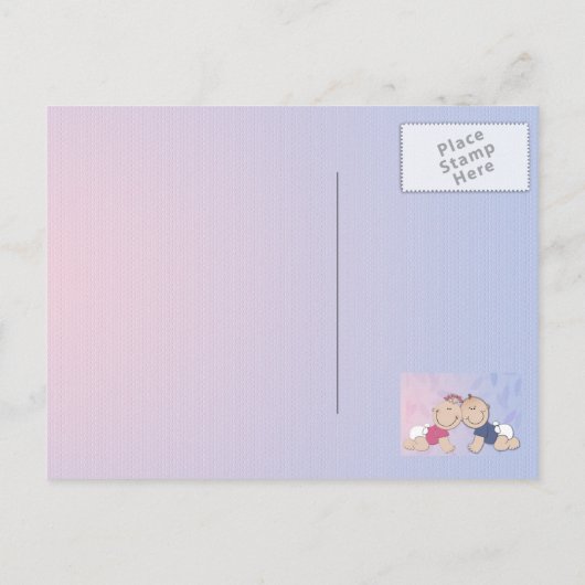 Creëer uw eigen baby shower uitnodiging briefkaart (Achterkant)