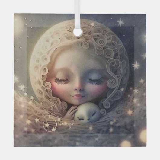 Creëer Uw eigen Baby Vogelfee Glas Ornament (Voorkant)