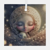 Creëer Uw eigen Baby Vogelfee Glas Ornament (Achterkant)