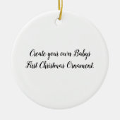 Creëer Uw eigen baby's eerste kerstOrnament Keramisch Ornament (Voorkant)
