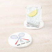 Creëer Uw eigen Badminton-speler Zandsteen Onderzetter (Zijkant)