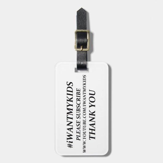 Creëer Uw eigen Bagagelabel met lederen riem (Voorkant verticaal)