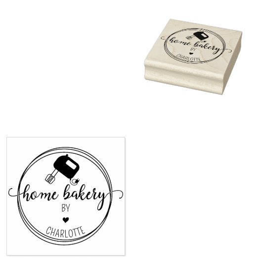 Creëer uw eigen bakkerij rubberstempel (Gestempeld)