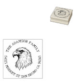 Creëer Uw eigen Bald Eagle Naam Retouradres Rubberstempel (Gestempeld)