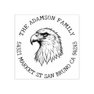 Creëer Uw eigen Bald Eagle Naam Retouradres Rubberstempel