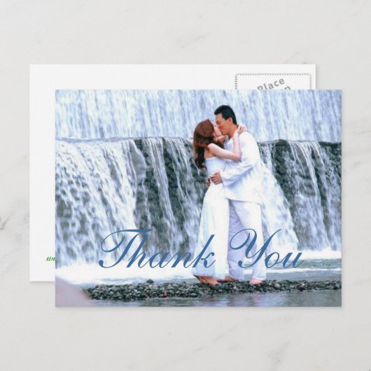 CREËER UW EIGEN BEDANKFOTO BRIEFKAART (Voorkant / Achterkant)