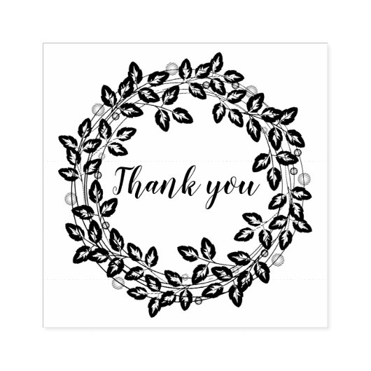 Creëer uw eigen Bedankt voor rond bruiloft Rubberstempel (Afrduk)