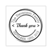 Creëer uw eigen Bedankt voor rond bruiloft Rubberstempel (Afrduk)
