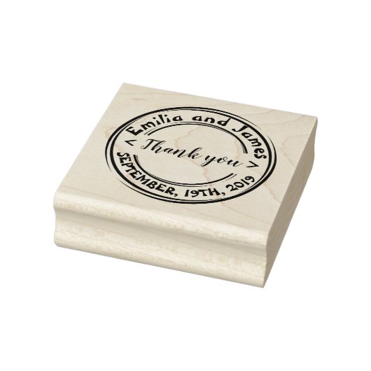 Creëer uw eigen Bedankt voor rond bruiloft Rubberstempel (Stempel)