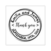 Creëer uw eigen Bedankt voor rond bruiloft Rubberstempel (Afrduk)