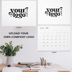 Creëer uw eigen bedrijf Business Logo 2026 Kalender