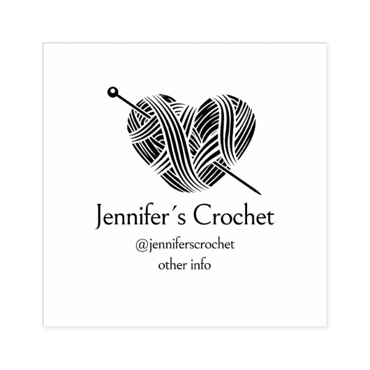 Creëer uw eigen bedrijf haken rubberstempel (Afrduk)