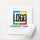 Creëer Uw eigen bedrijf Logo Bedrijfsgegevens Muismat (Met muis)