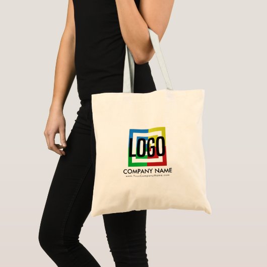 Creëer Uw eigen bedrijf Logo Bedrijfsgegevens Tote Bag (Voorkant (product))