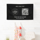 Creëer Uw eigen bedrijf Logo QR Code & Website Spandoek (Insitu)