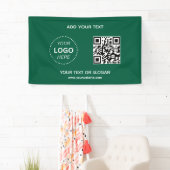 Creëer Uw eigen bedrijf Logo QR Code & Website Spandoek (Insitu)