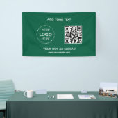 Creëer Uw eigen bedrijf Logo QR Code & Website Spandoek (Beurs)