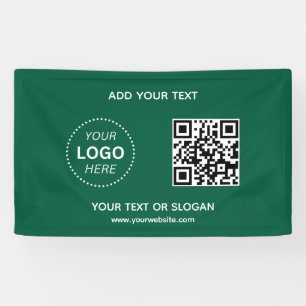 Creëer Uw eigen bedrijf Logo QR Code & Website Spandoek