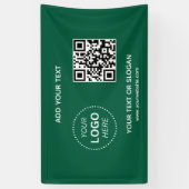 Creëer Uw eigen bedrijf Logo QR Code & Website Spandoek (Verticaal)