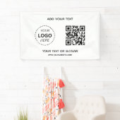 Creëer Uw eigen bedrijf Logo QR Code & Website Spandoek (Insitu)