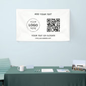 Creëer Uw eigen bedrijf Logo QR Code & Website Spandoek (Beurs)