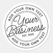 Creëer uw eigen bedrijf ronde sticker (Voorkant)