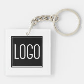 Creëer uw eigen bedrijf - zakelijke Logo Sleutelhanger (Achterkant)