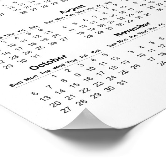 Creëer Uw eigen bedrijfskalender 2024 | POSTER (Hoek)