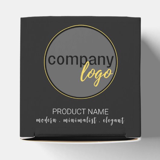 CREËER UW EIGEN BEDRIJFSMODERN ZWART BEDANKDOOSJES (Bovenkant)