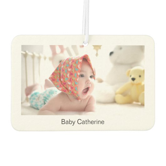 Creëer Uw eigen beide zijden Baby foto Unieke auto Luchtverfrisser (Achterkant)