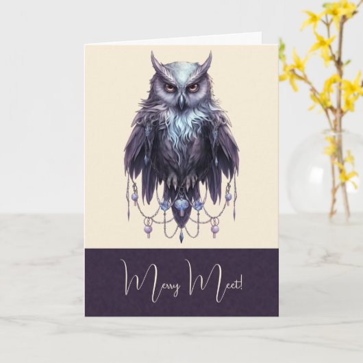 Creëer Uw eigen Bejeweled Uil Kaart (Gele Bloem)