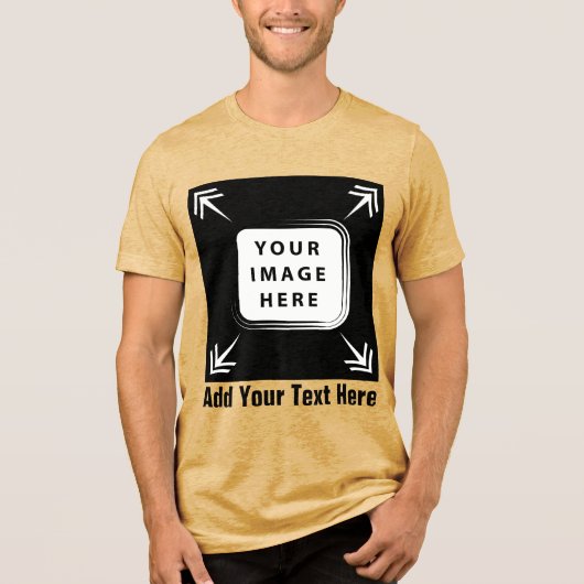 Creëer Uw eigen Bella+Canvas Tri-blend T-shirt (Voorkant)