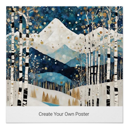 Creëer Uw eigen bergcitaat Schrift Perfect Poster (Voorkant)