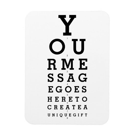 Creëer Uw eigen bericht Magneet (Verticaal)