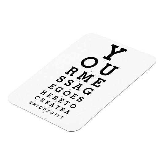 Creëer Uw eigen bericht Magneet (Linkerzijde)