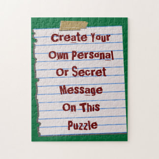 Creëer uw eigen bericht puzzel