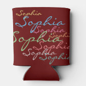 Creëer uw eigen berichttekst unieke kalligrafie blikjeskoeler (Achterkant)