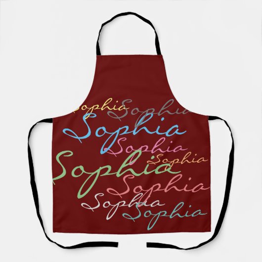 Creëer uw eigen berichttekst unieke kalligrafie schort (Voorkant)