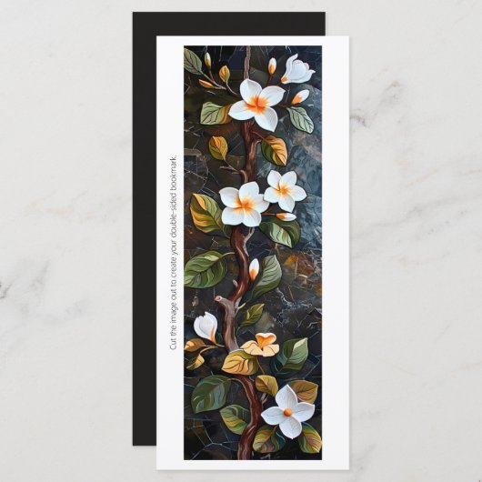 Creëer Uw eigen beschilderde Frangipani Bladwijzer (Voorkant / Achterkant)