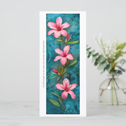 Creëer Uw eigen beschilderde roze Hibiscus Bladwij (Staand voorkant)