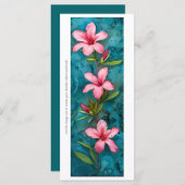 Creëer Uw eigen beschilderde roze Hibiscus Bladwij (Voorkant / Achterkant)