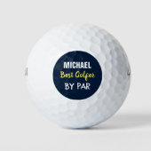 Creëer uw eigen beste golfer Funny Gift Golfballen (Voorkant)