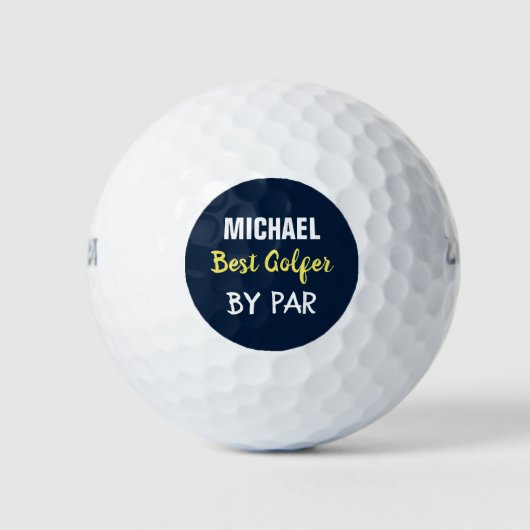 Creëer uw eigen beste golfer Funny Gift Golfballen (Voorkant)